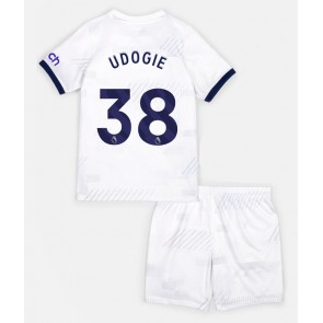 Tottenham Hotspur Destiny Udogie #38 Hemmaställ Barn 2023-24 Kortärmad (+ Korta byxor)
